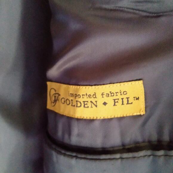 Vntg Nipon Gold Mens Gray Wool Blend Blazer 42L Classic 3 Button Career Jacket - Picture 10 of 10